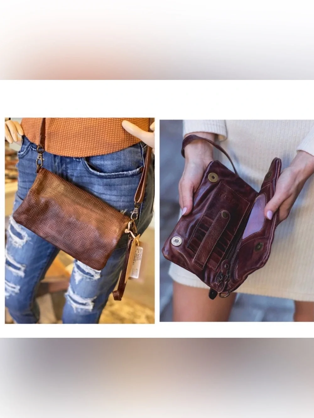 Bed Stu Bayshore Cadence Wallet Wristlet Clutch Bag Teak Rustic Rustic $179